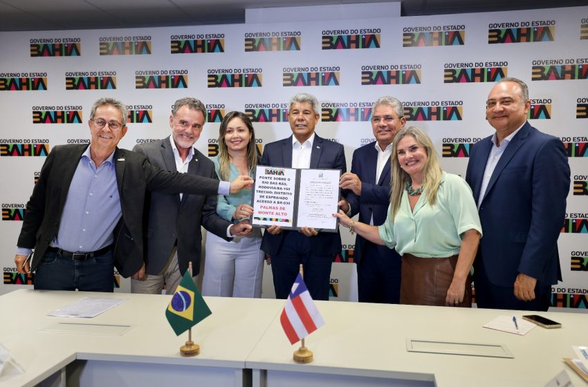  Durante reunião com prefeito, governador autoriza construção de ponte e faz entregas para a saúde em Palmas de Monte Alto