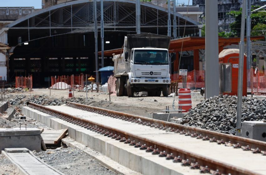 VLT de Salvador: Trecho 1 chega a 50% e trens avançam para a operação assistida
